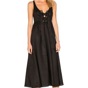 Mara Hoffman Lace Up Midi Dress